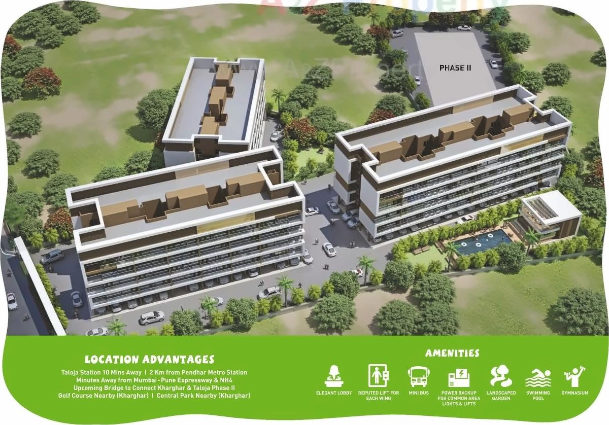 3D Elevation of real estate project Mahaavir Majesty located at Ghot, Raigarh, Maharashtra