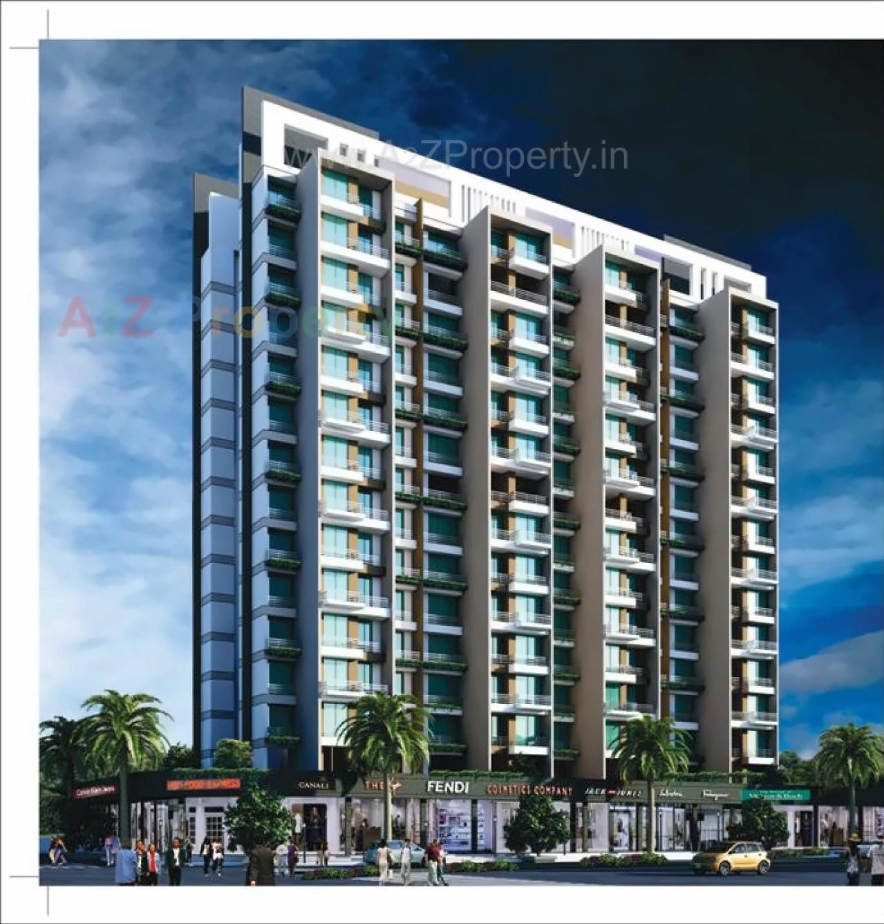 3D Elevation of real estate project Maple Ivy located at Ulawe, Raigarh, Maharashtra