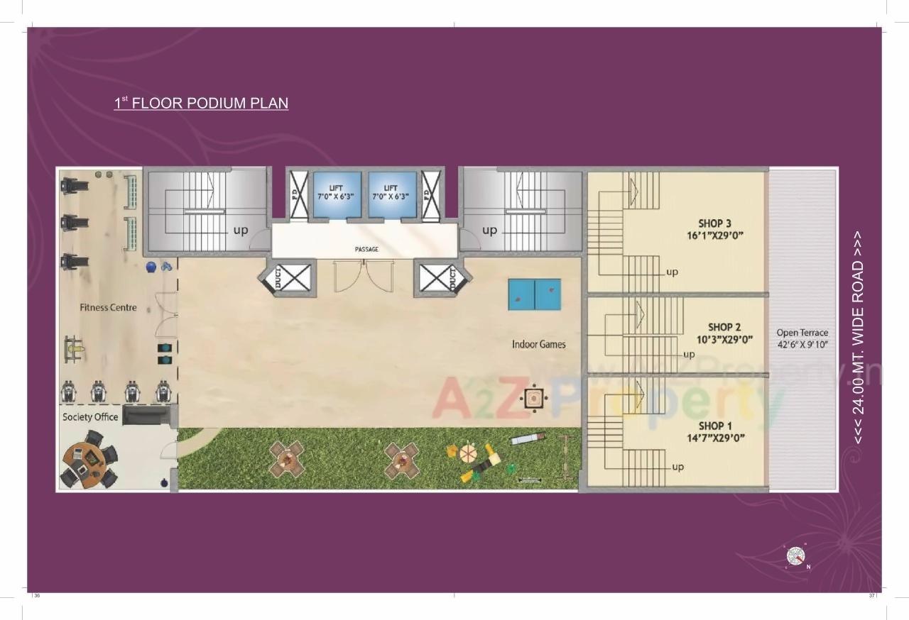 Layout of real estate project Mega Ista located at Ulawe, Raigarh, Maharashtra