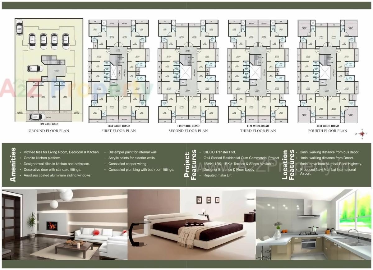 Layout of real estate project Milan Homes located at Rodpali, Raigarh, Maharashtra