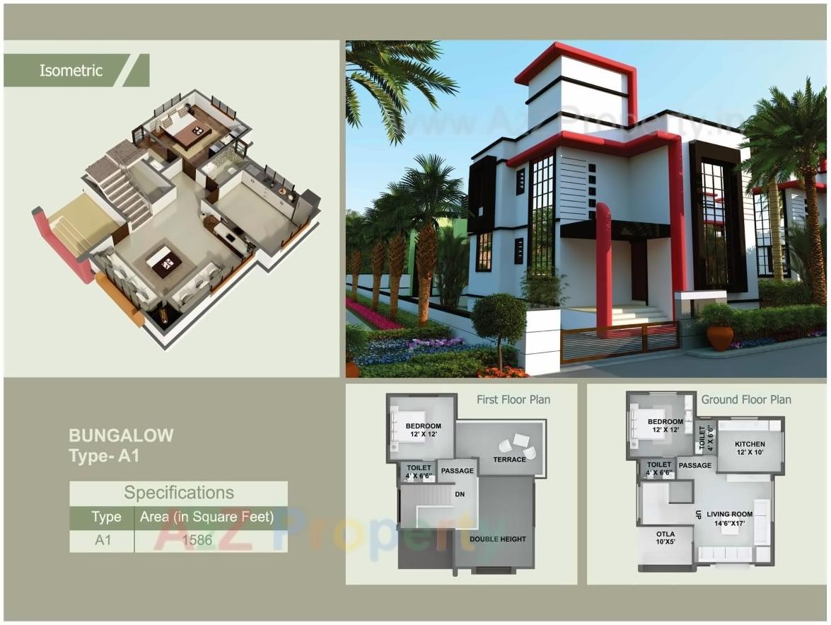 Layout of real estate project Nature Paradise located at Mulgaon-t-wasare, Raigarh, Maharashtra