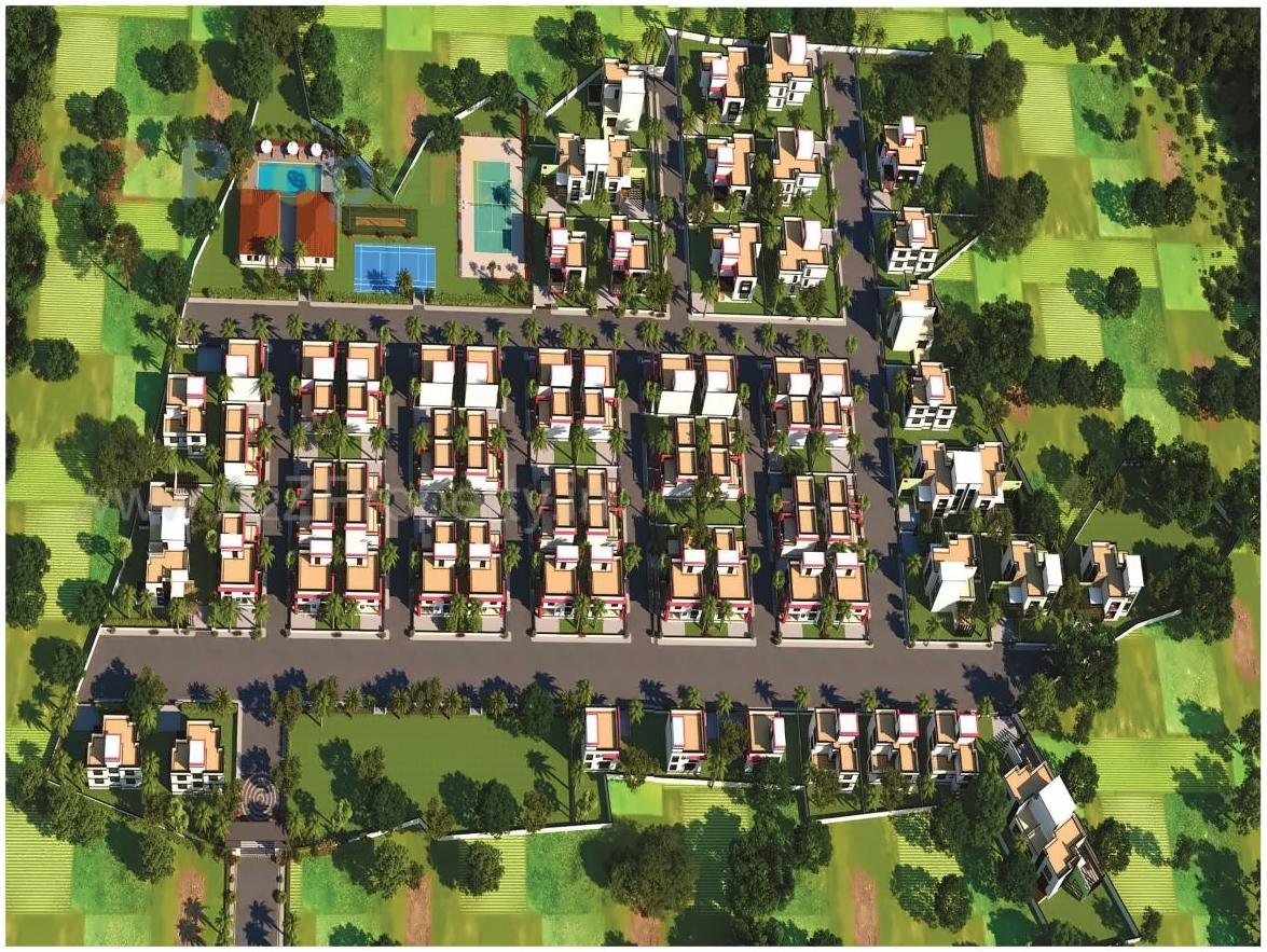 3D Elevation of real estate project Nature Paradise located at Mulgaon-t-wasare, Raigarh, Maharashtra