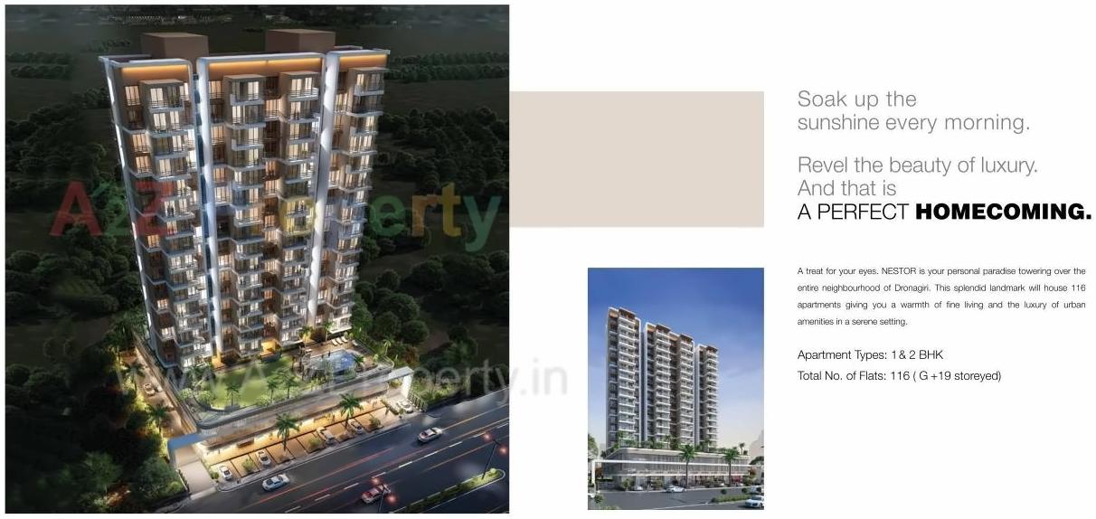 3D Elevation of real estate project Nestor located at Bokadvira, Raigarh, Maharashtra