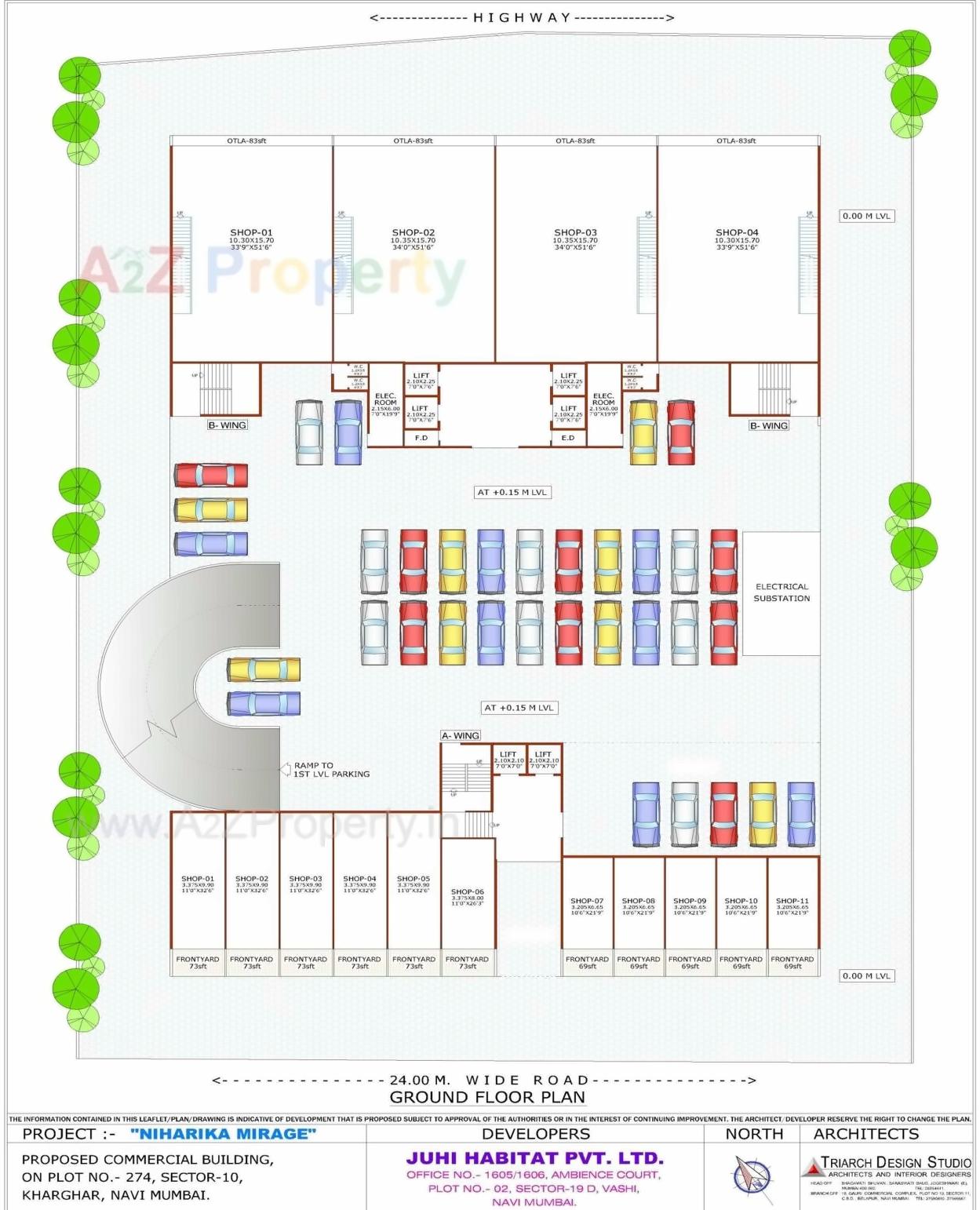 Layout of real estate project Niharika Mirage located at Kharghar, Raigarh, Maharashtra