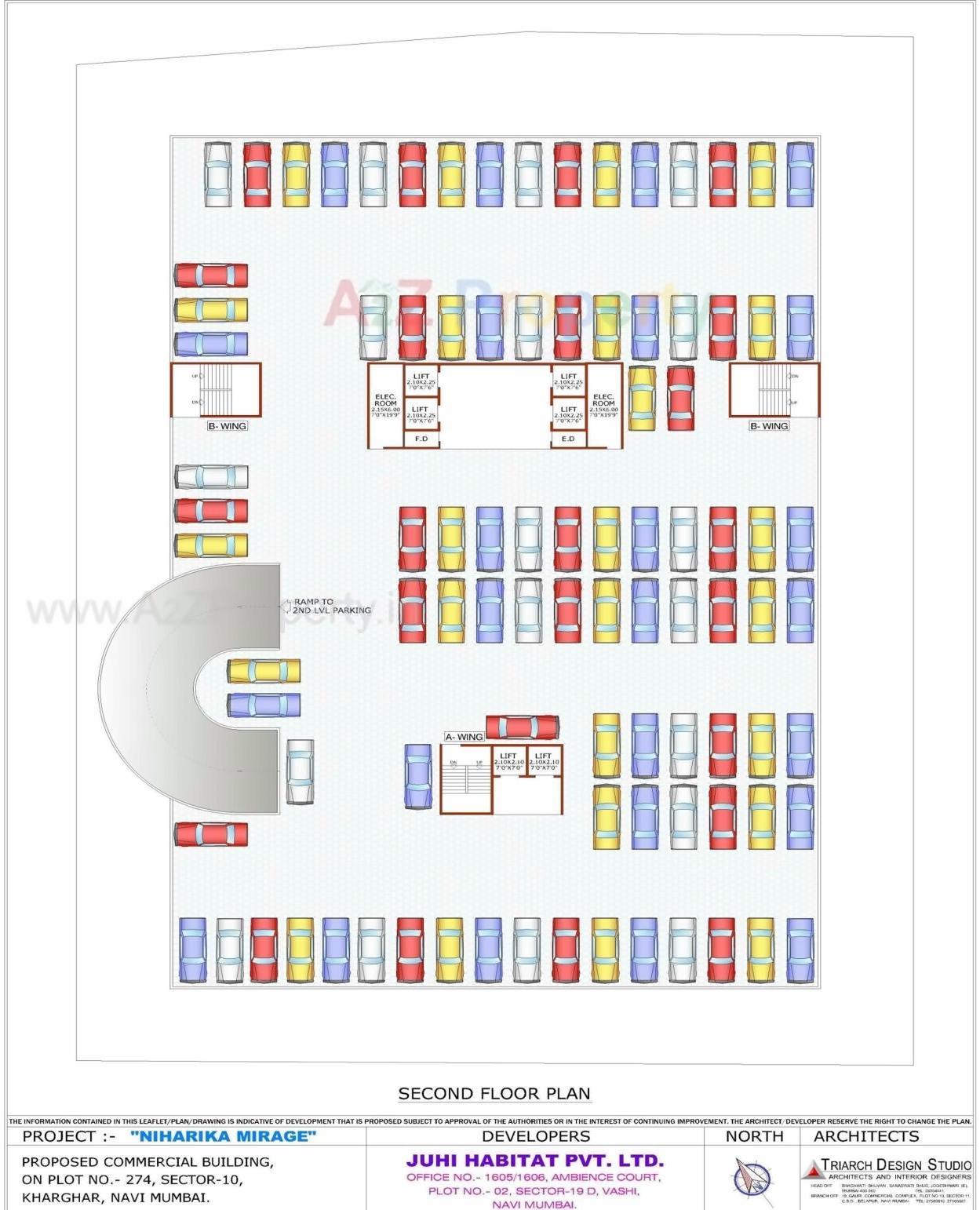 Layout of real estate project Niharika Mirage located at Kharghar, Raigarh, Maharashtra