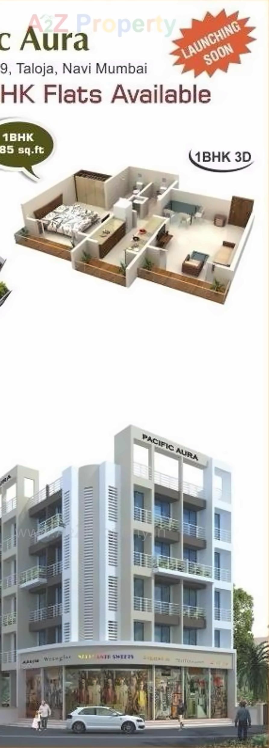 3D Elevation of real estate project Pacific Aura located at Taloje-panchnad-, Raigarh, Maharashtra