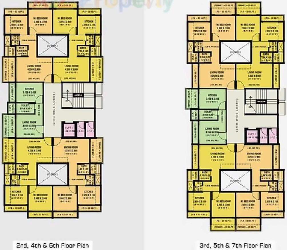Layout of real estate project Parshva Aangan located at Uran, Raigarh, Maharashtra