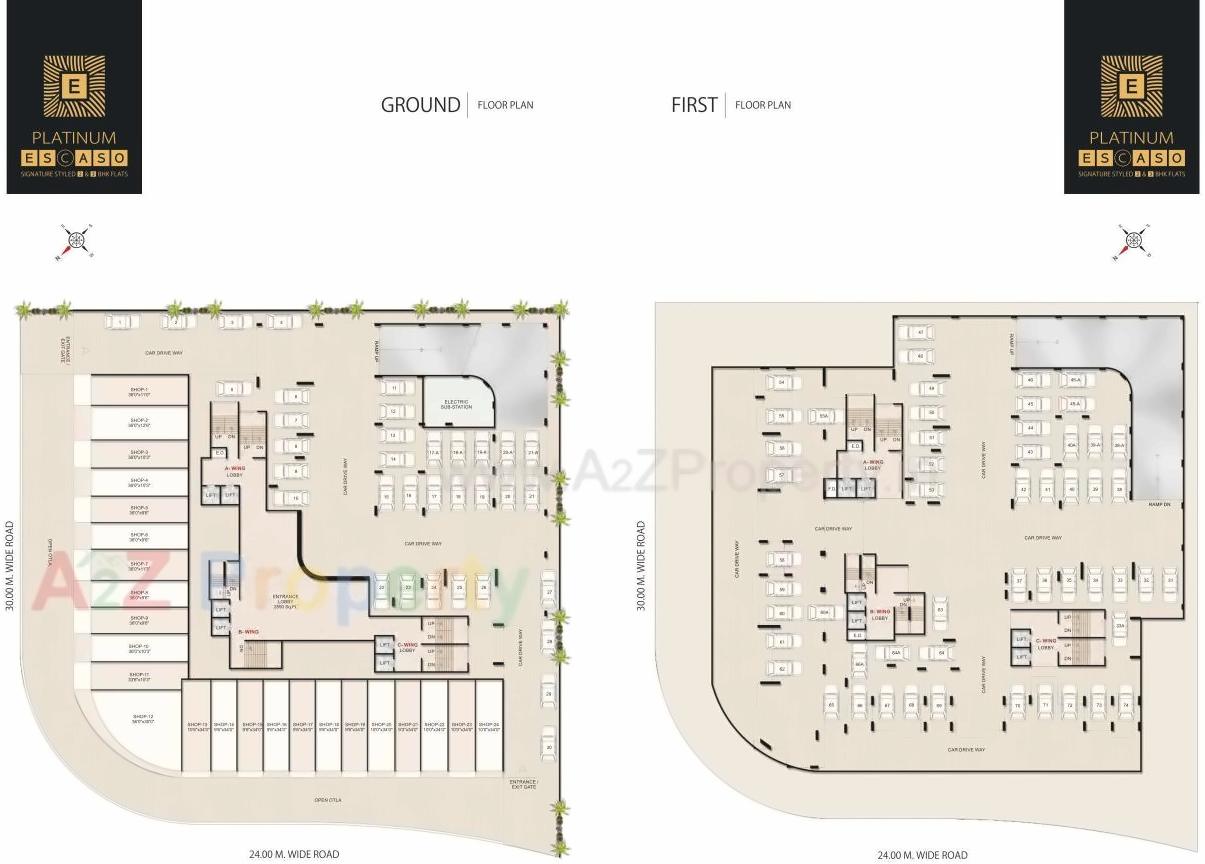 Layout of real estate project Platinum Escaso located at Ulawe, Raigarh, Maharashtra
