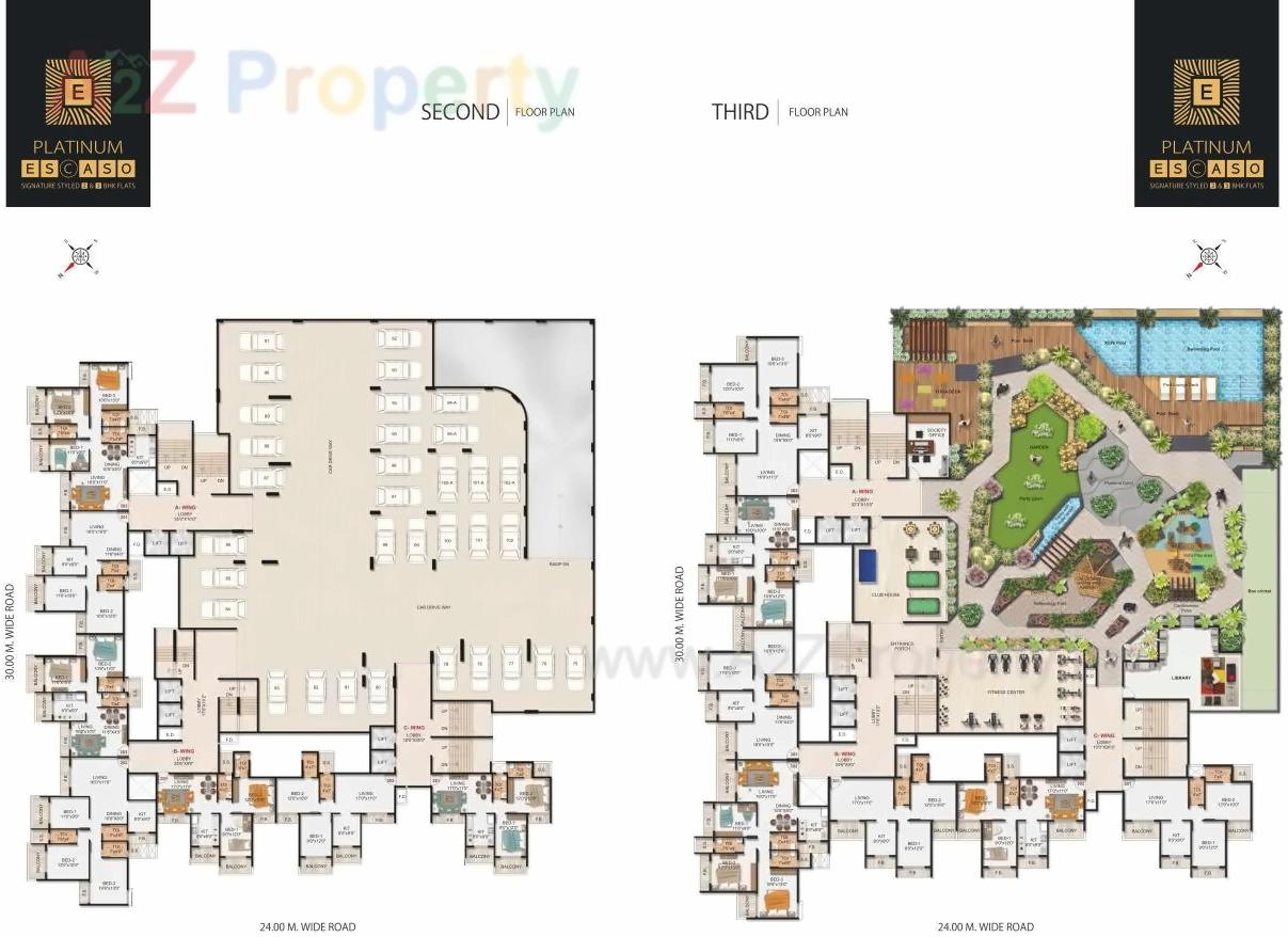 Layout of real estate project Platinum Escaso located at Ulawe, Raigarh, Maharashtra