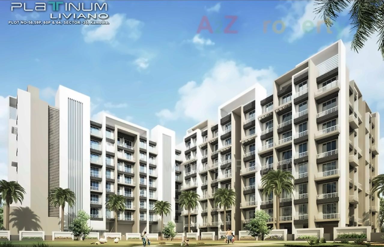 3D Elevation of real estate project Platinum Liviano located at Kamothe, Raigarh, Maharashtra