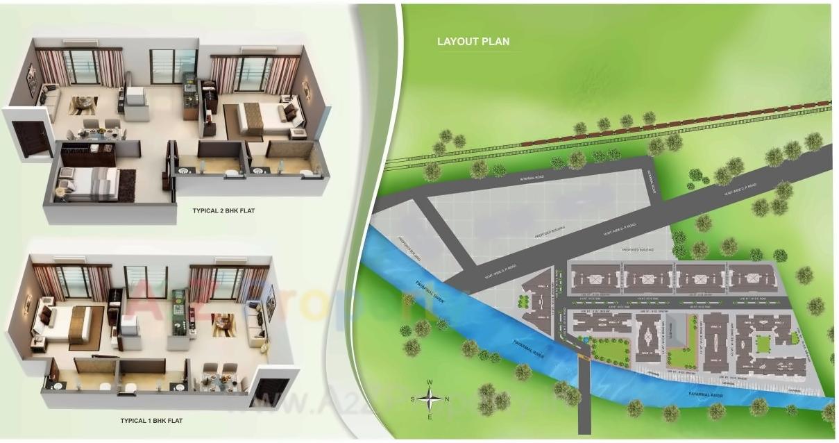 Layout of real estate project Pooja Nagar located at Neral, Raigarh, Maharashtra