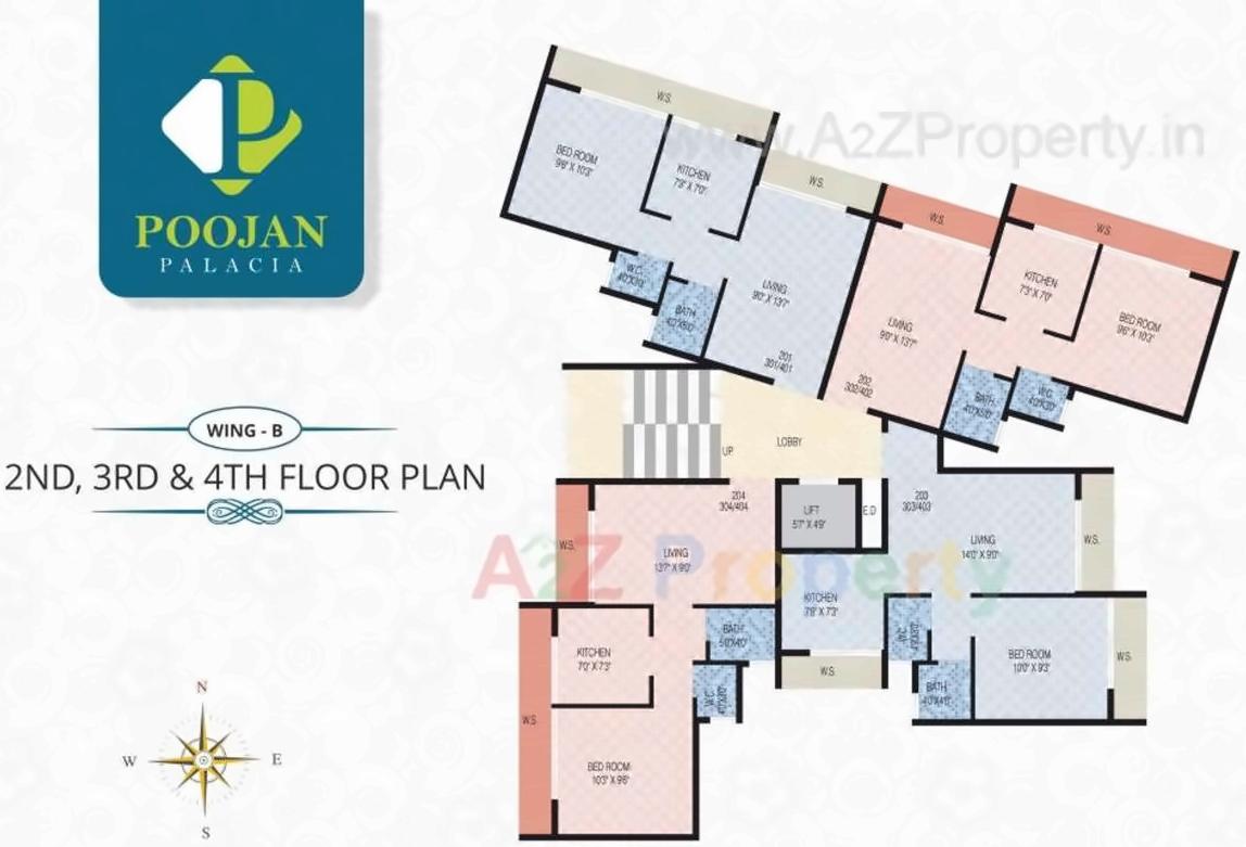 Layout of real estate project Poojan Palacia C located at Karjat, Raigarh, Maharashtra