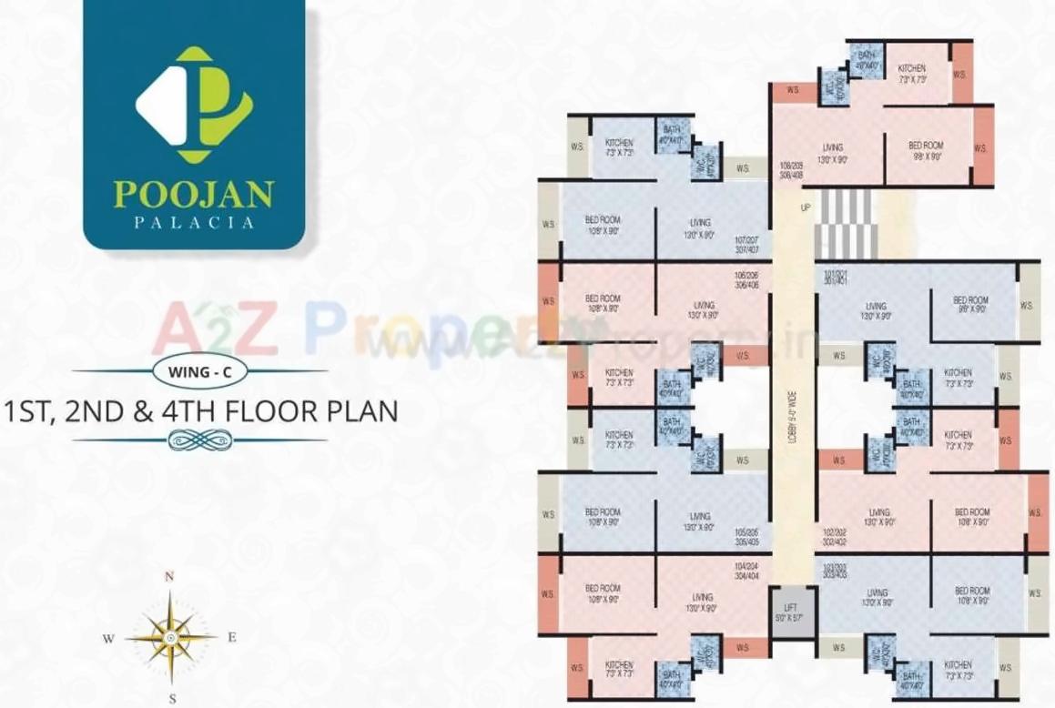 Layout of real estate project Poojan Palacia C located at Karjat, Raigarh, Maharashtra