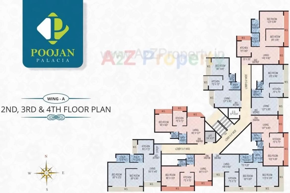 Layout of real estate project Poojan Palacia C located at Karjat, Raigarh, Maharashtra