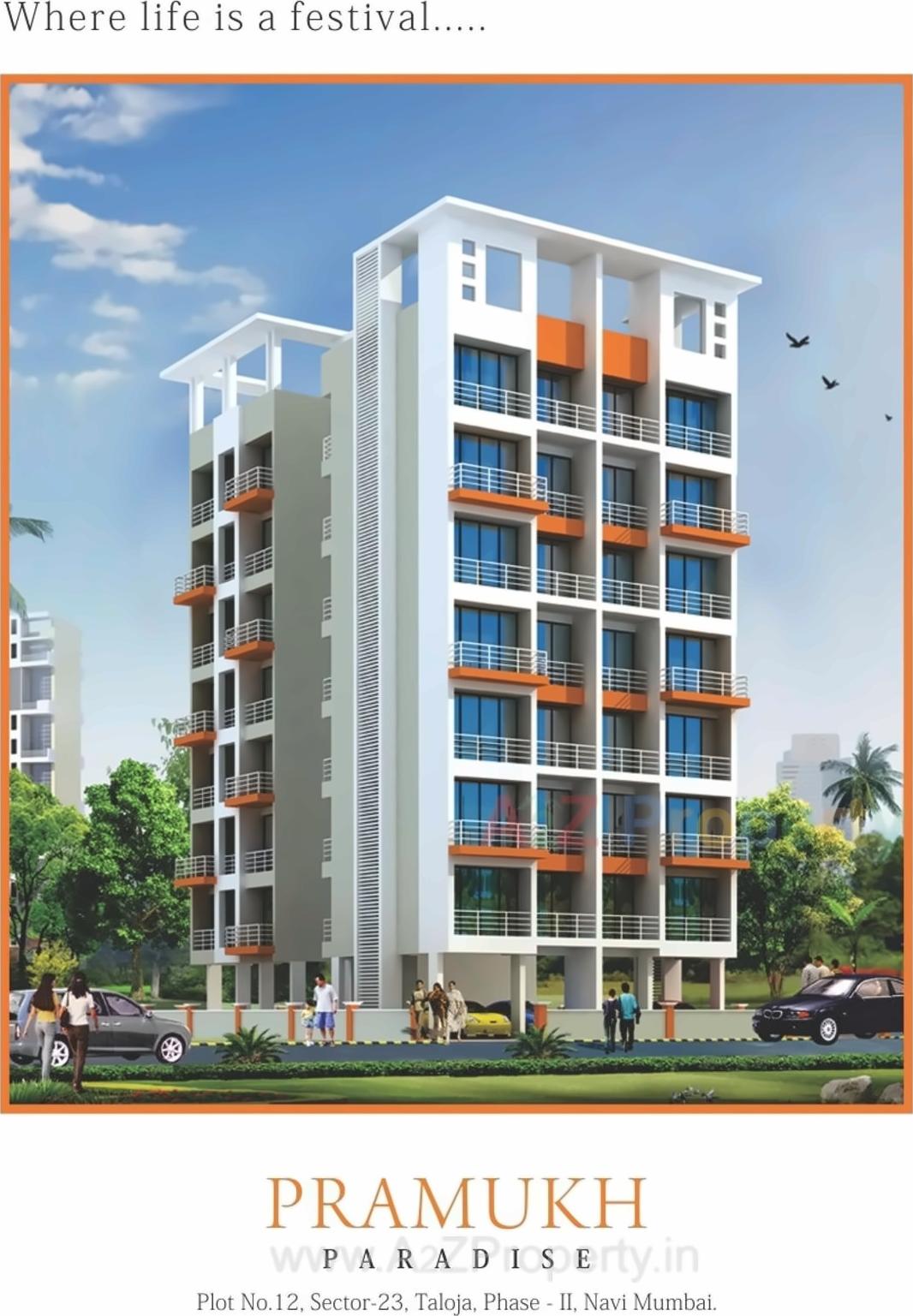 3D Elevation of real estate project Pramukh Paradise located at Taloje-panchnad-, Raigarh, Maharashtra