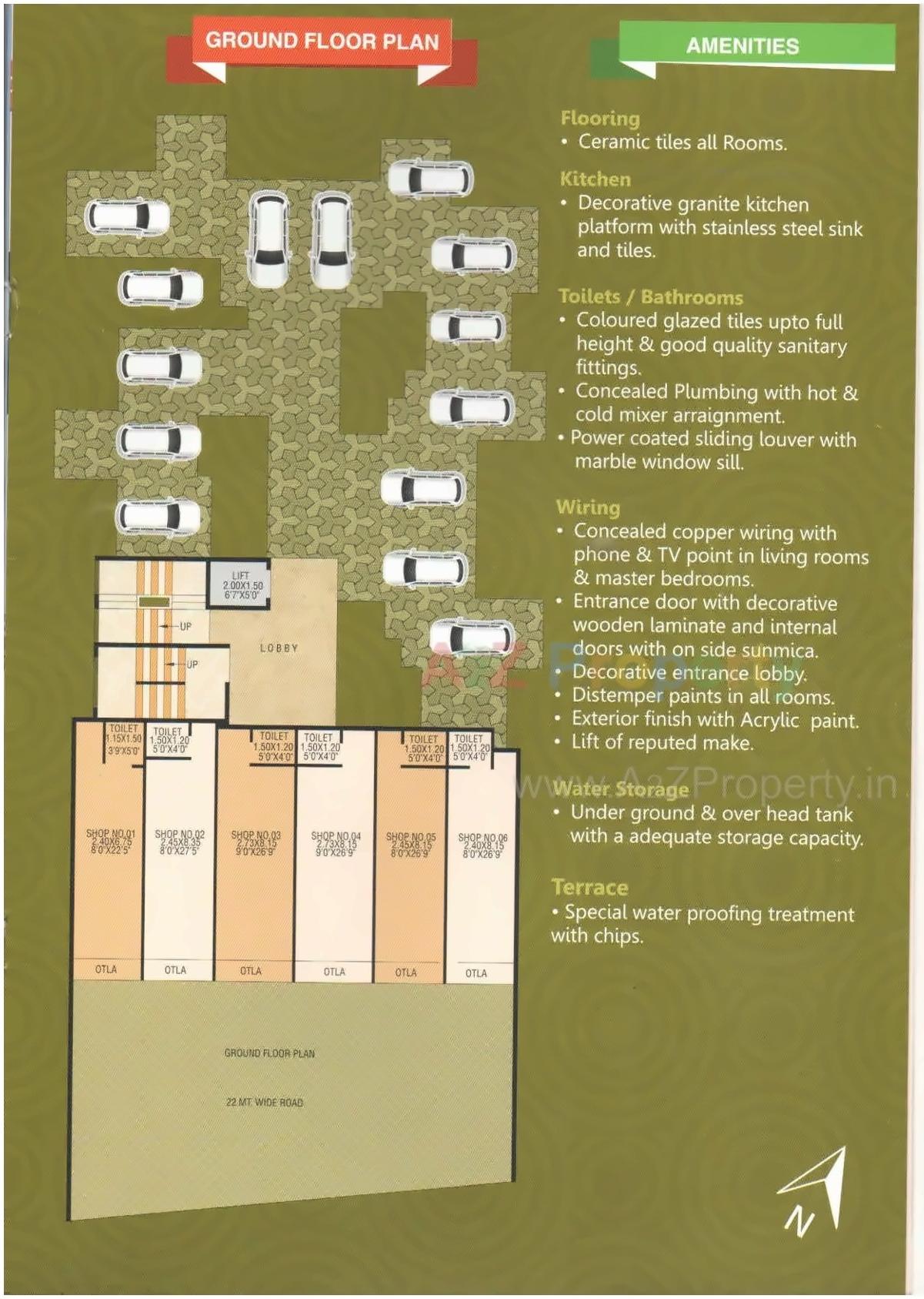 Layout of real estate project Pratham Residency located at Bokadvira, Raigarh, Maharashtra