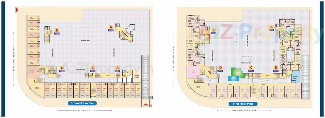 Layout of real estate project Prathmesh Platinum located at Ulawe, Raigarh, Maharashtra