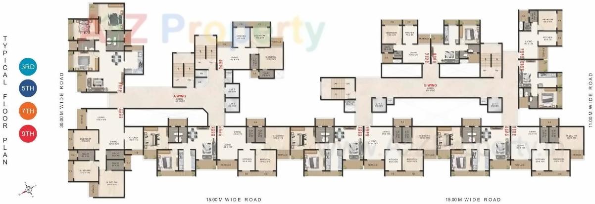 Layout of real estate project Priyanka Unite located at Ulawe, Raigarh, Maharashtra