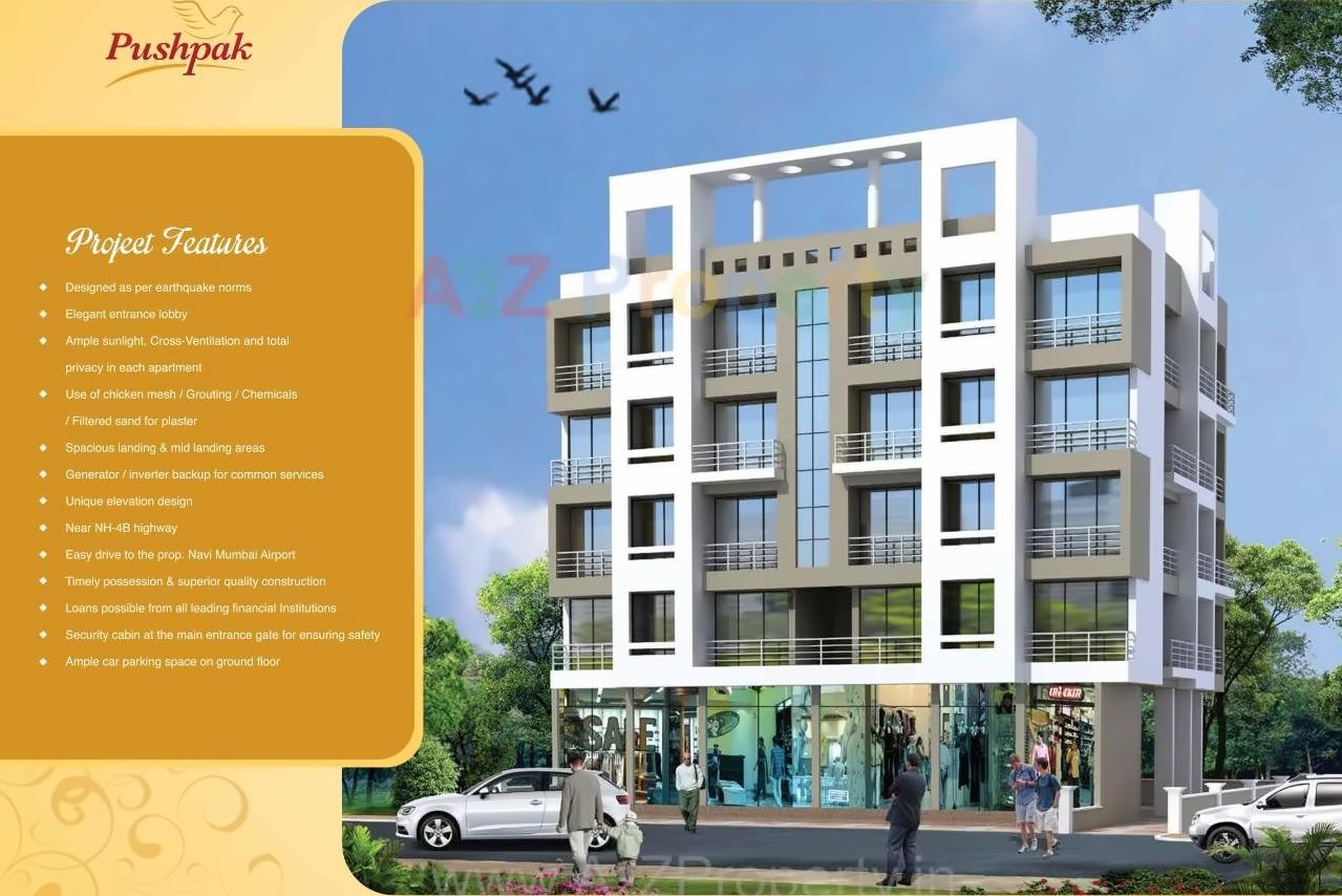 3D Elevation of real estate project Pushpak located at Karanjade, Raigarh, Maharashtra