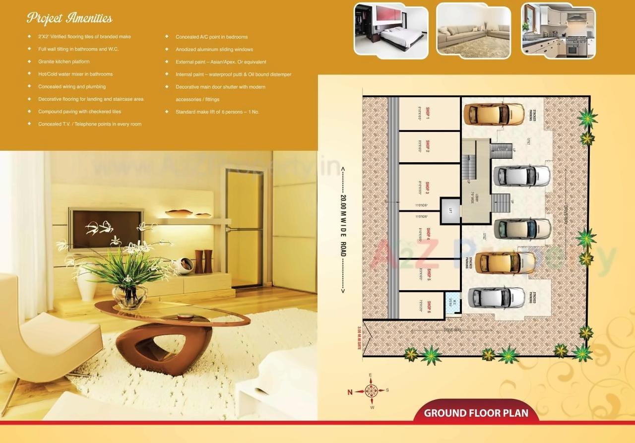 Layout of real estate project Pushpak located at Karanjade, Raigarh, Maharashtra