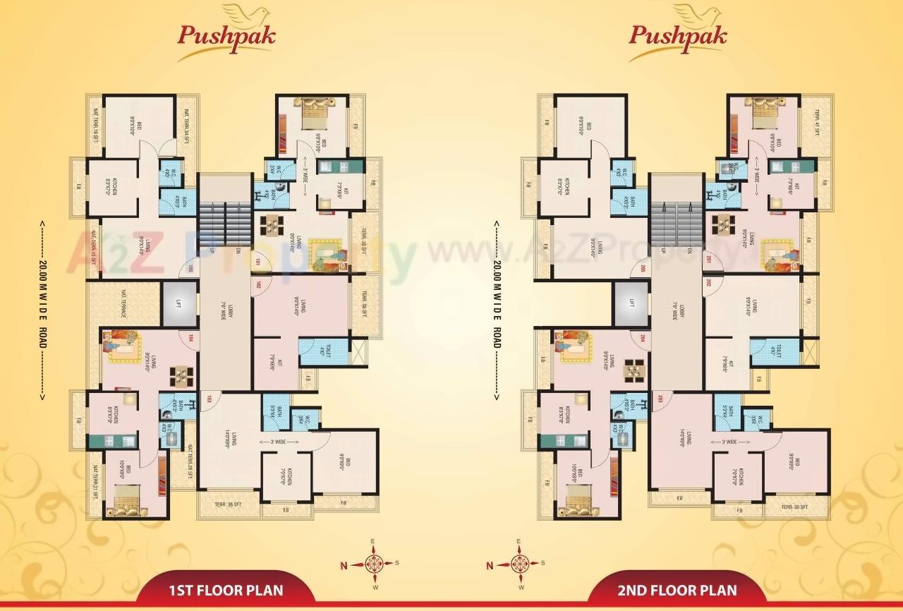 Layout of real estate project Pushpak located at Karanjade, Raigarh, Maharashtra