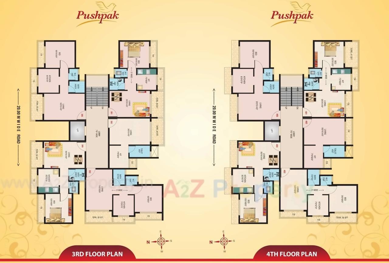 Layout of real estate project Pushpak located at Karanjade, Raigarh, Maharashtra