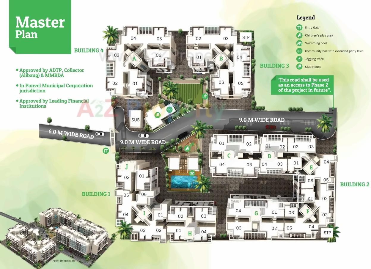 Layout of real estate project Qn Greens located at Koyana-velhe, Raigarh, Maharashtra
