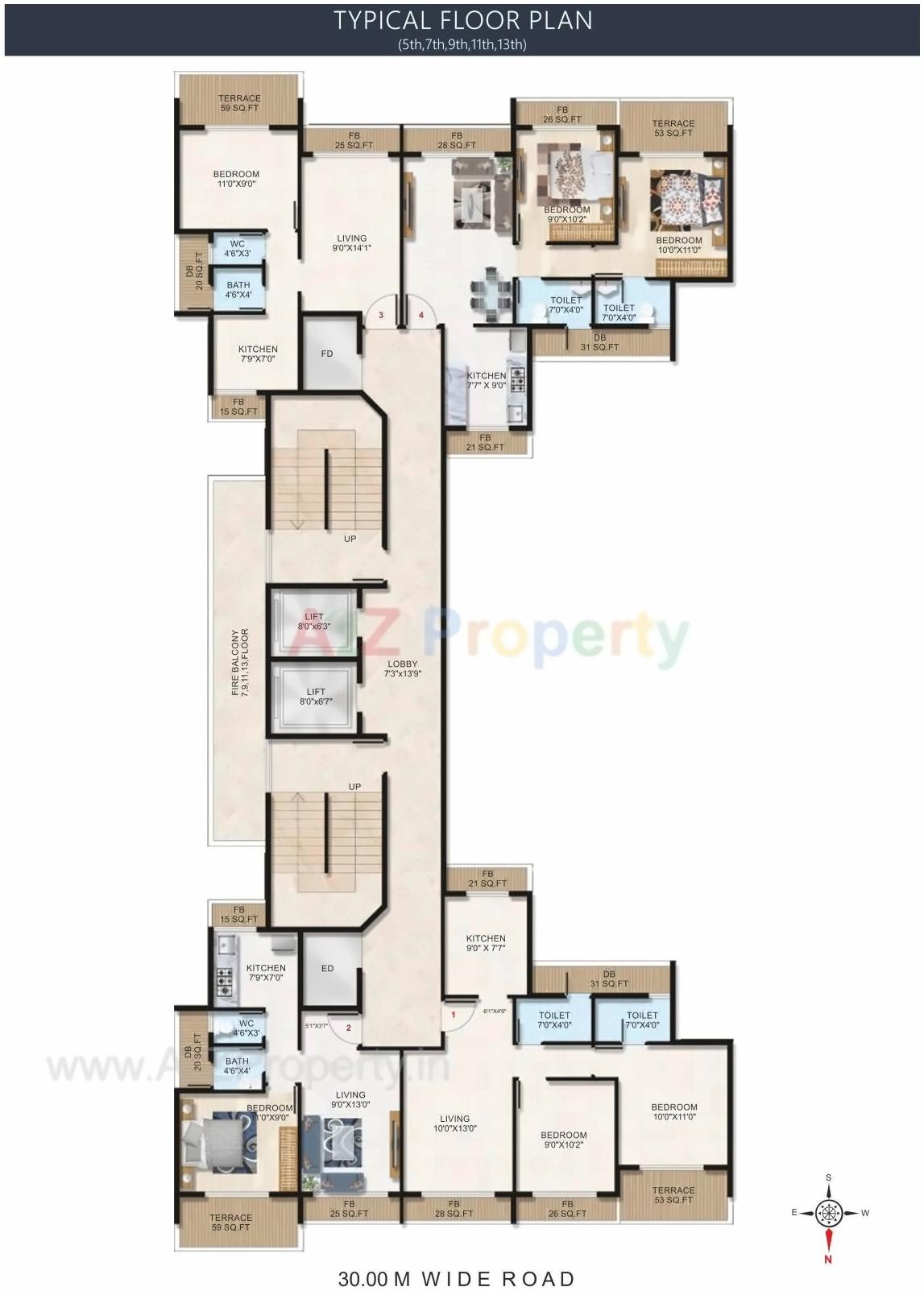 Layout of real estate project R N Heights located at Uran, Raigarh, Maharashtra