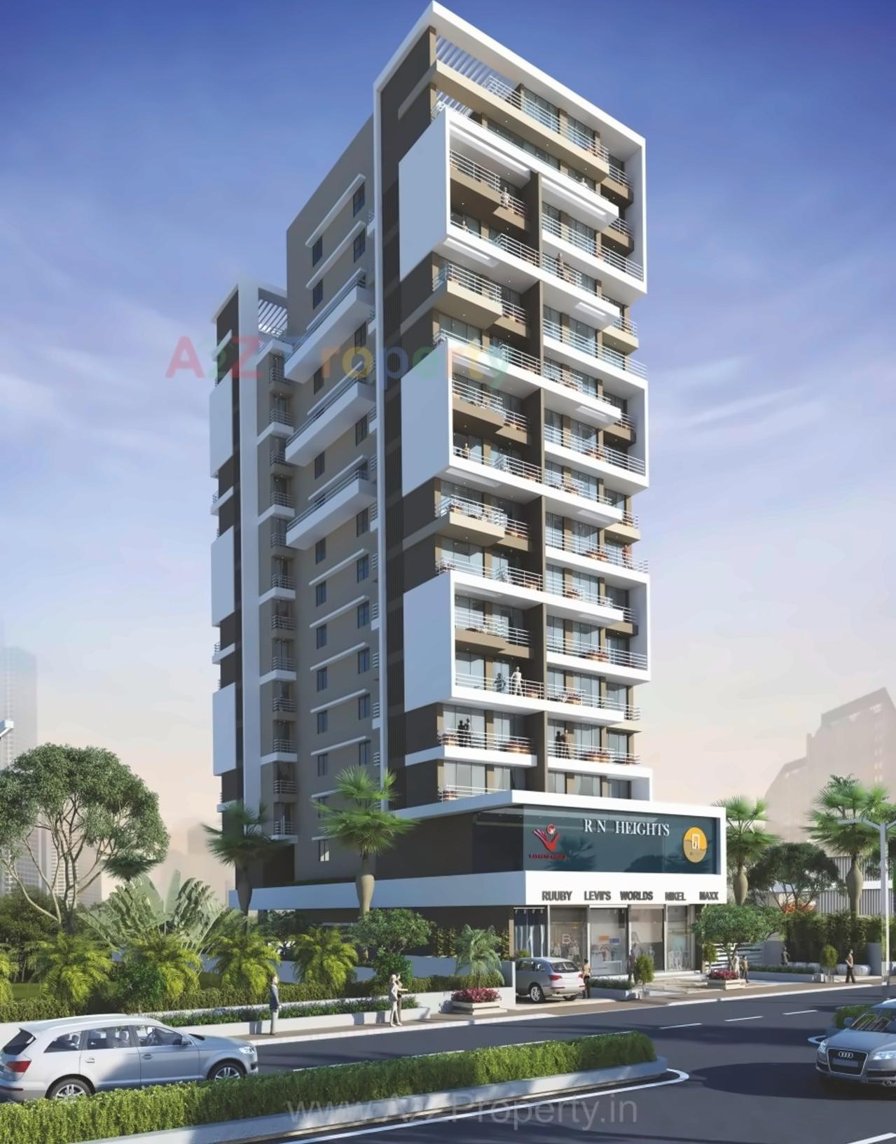 3D Elevation of real estate project R N Heights located at Uran, Raigarh, Maharashtra