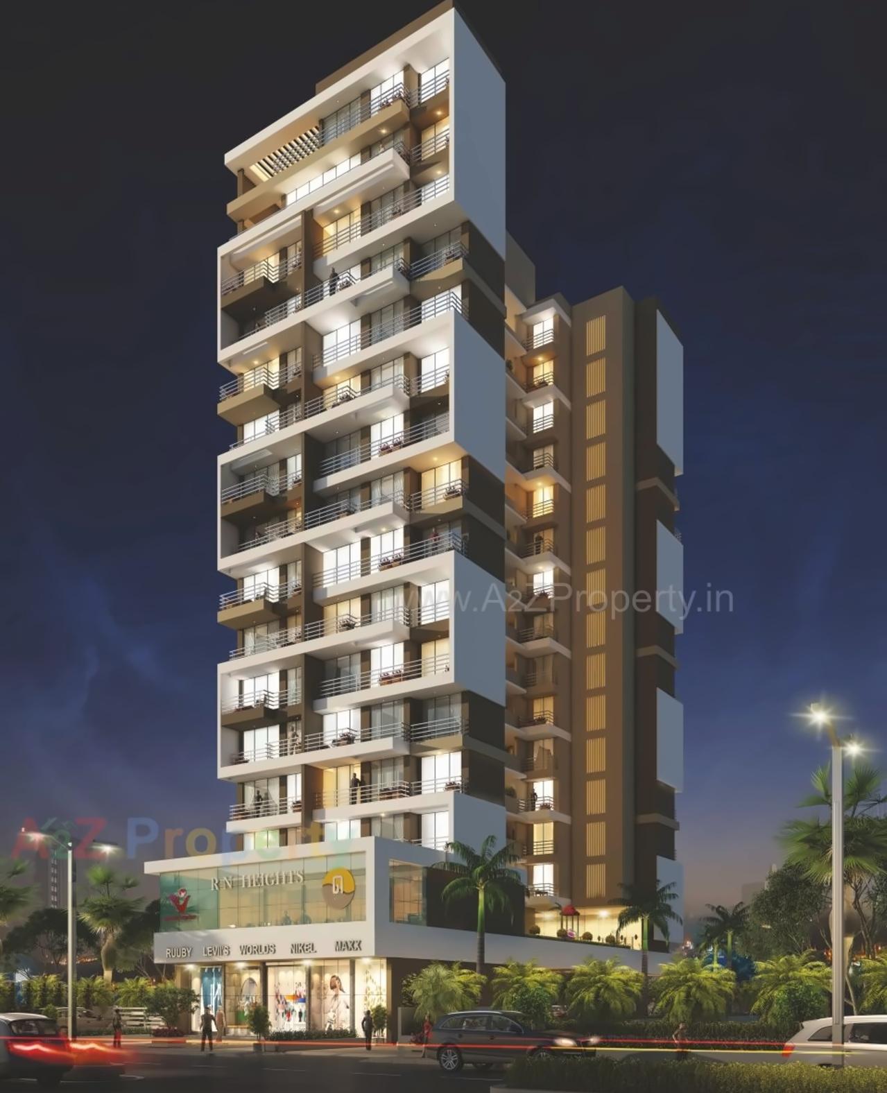 3D Elevation of real estate project R N Heights located at Uran, Raigarh, Maharashtra