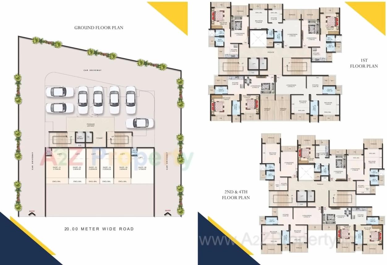 Layout of real estate project Reddys Jewel located at Ulawe, Raigarh, Maharashtra