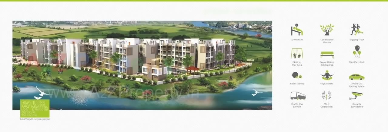 3D Elevation of real estate project Riverside Greens located at Umroli, Raigarh, Maharashtra