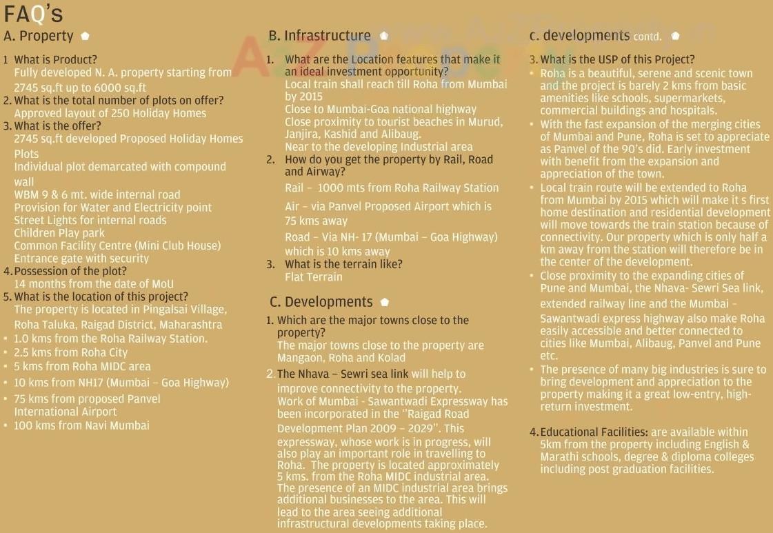  of real estate project Roha Mega City Ia located at Pingalsai, Raigarh, Maharashtra