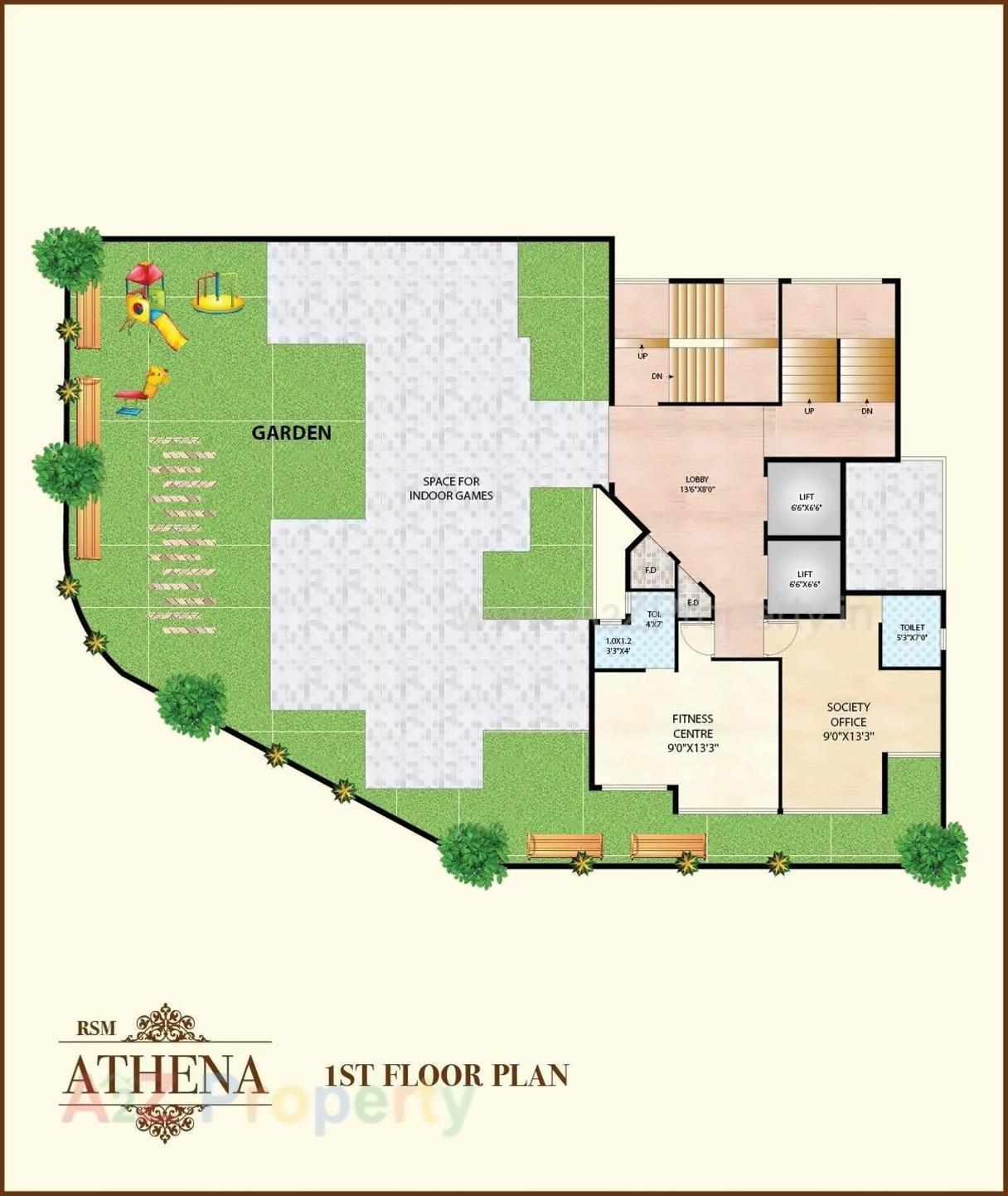 Layout of real estate project Rsm Athena located at Ulawe, Raigarh, Maharashtra