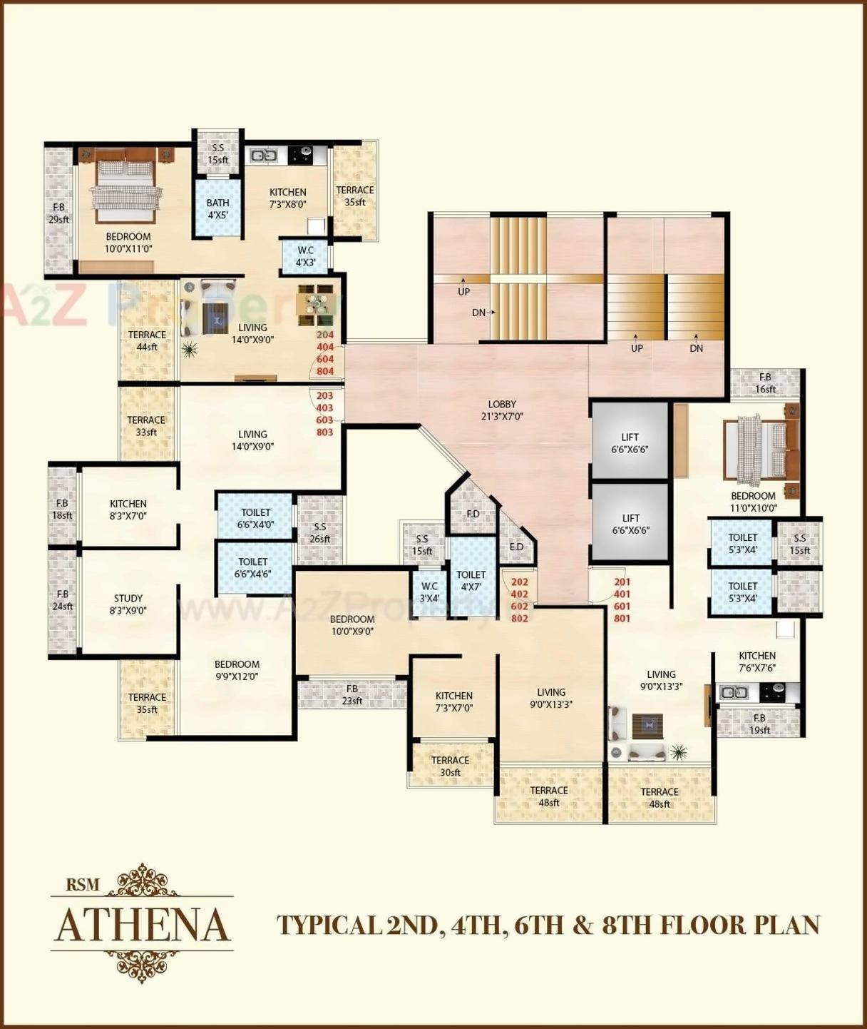 Layout of real estate project Rsm Athena located at Ulawe, Raigarh, Maharashtra