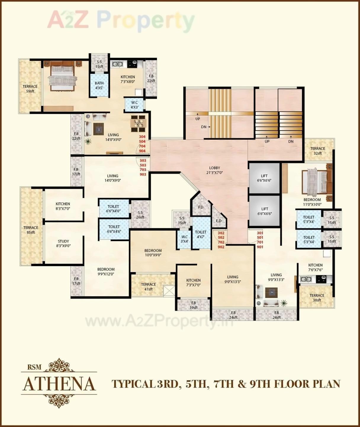 Layout of real estate project Rsm Athena located at Ulawe, Raigarh, Maharashtra