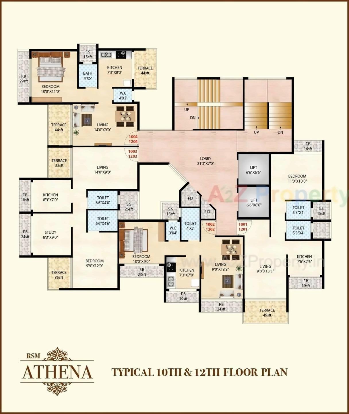 Layout of real estate project Rsm Athena located at Ulawe, Raigarh, Maharashtra