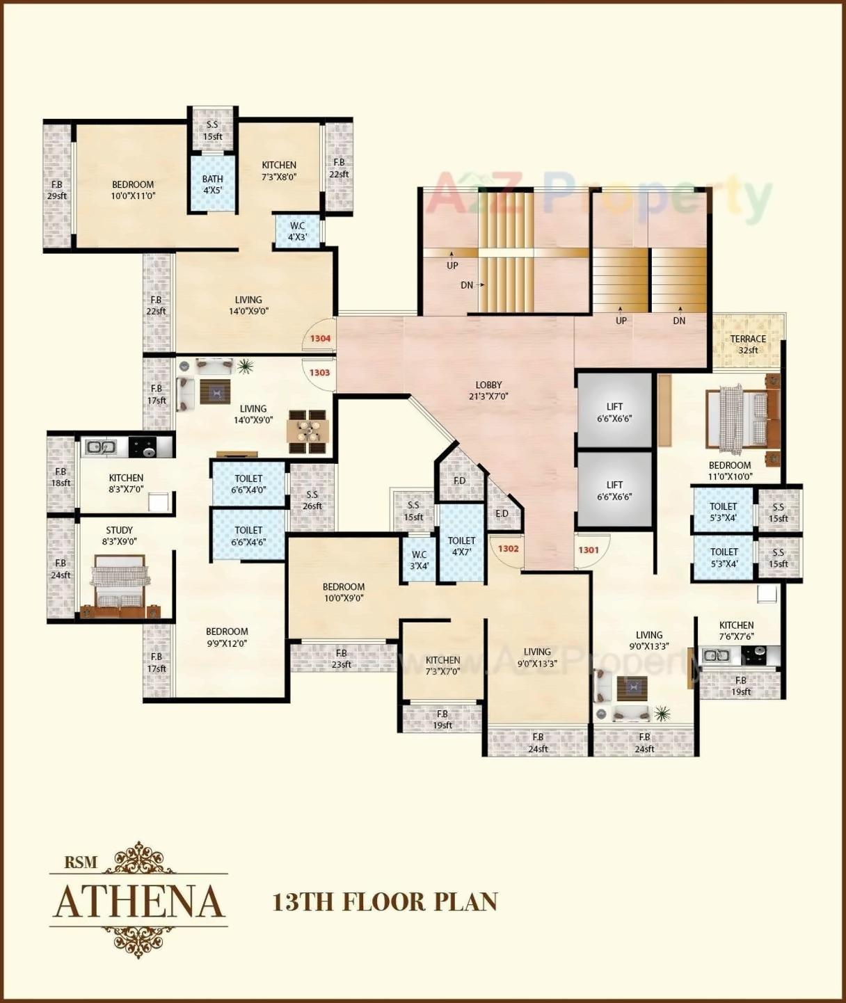 Layout of real estate project Rsm Athena located at Ulawe, Raigarh, Maharashtra