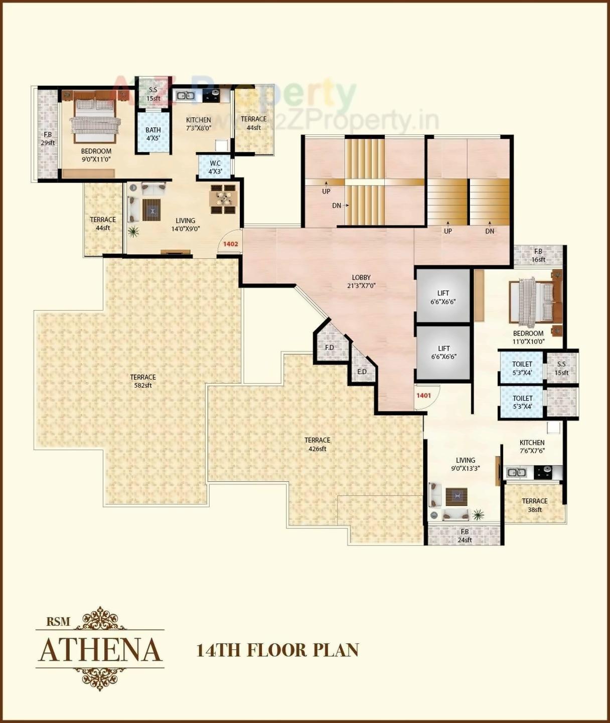 Layout of real estate project Rsm Athena located at Ulawe, Raigarh, Maharashtra