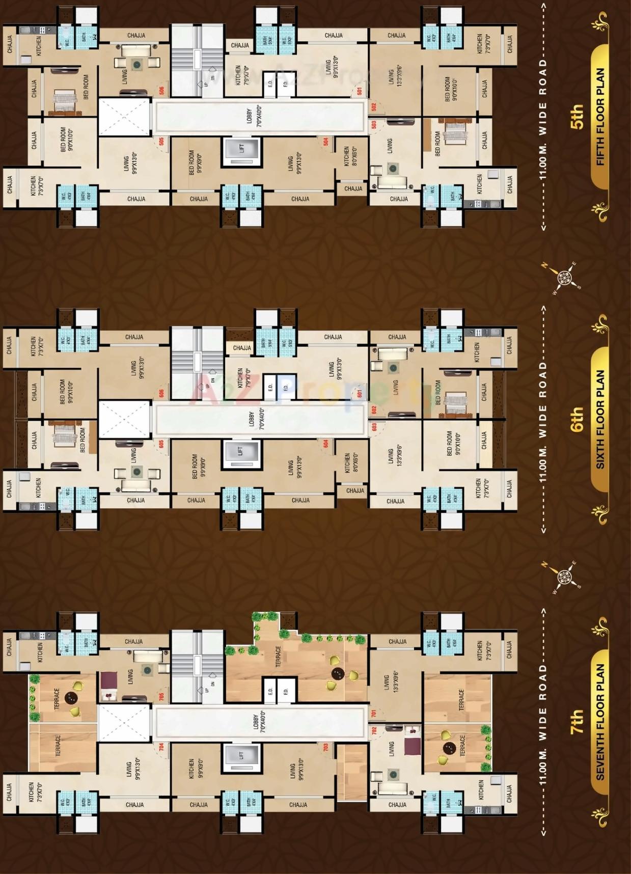 Layout of real estate project Sai Majestica located at Bokadvira, Raigarh, Maharashtra