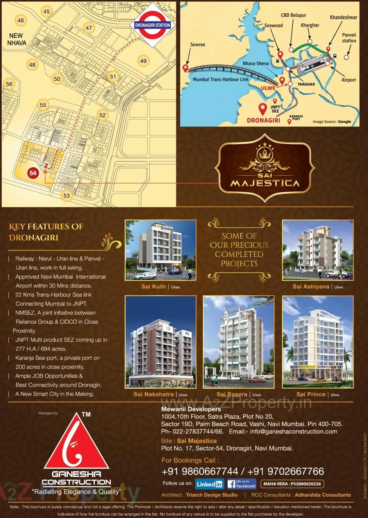  of real estate project Sai Majestica located at Bokadvira, Raigarh, Maharashtra