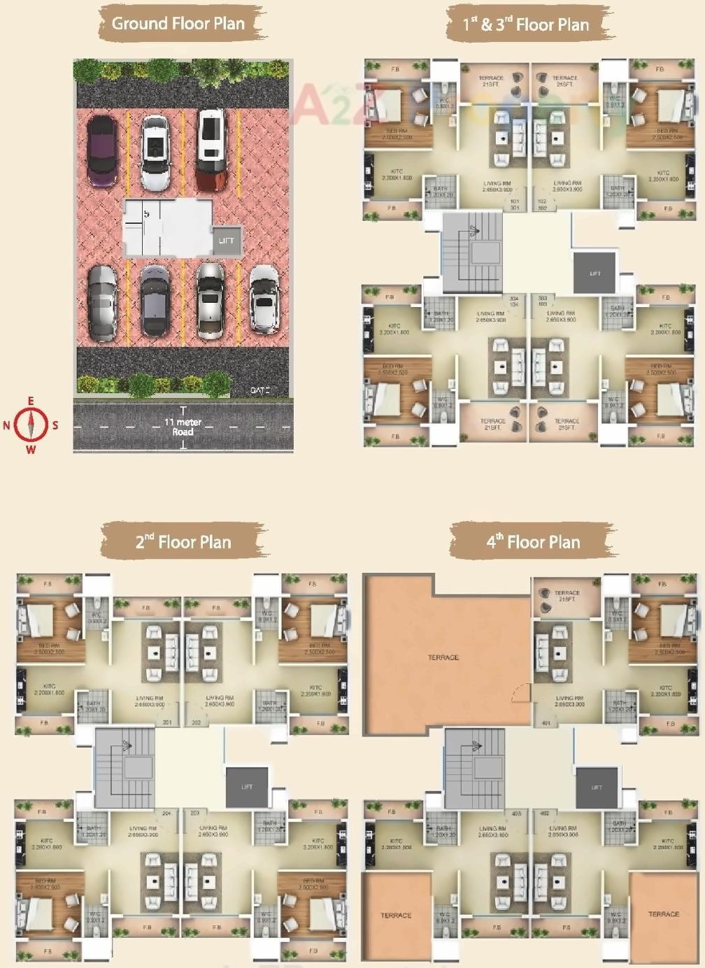 Layout of real estate project Sai Sparsh located at Ulawe, Raigarh, Maharashtra