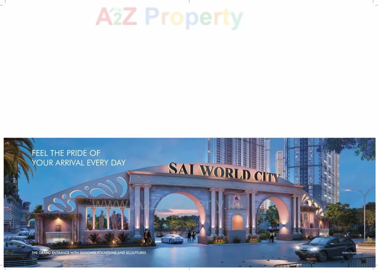 3D Elevation of real estate project Sai World City located at Kolkhe, Raigarh, Maharashtra