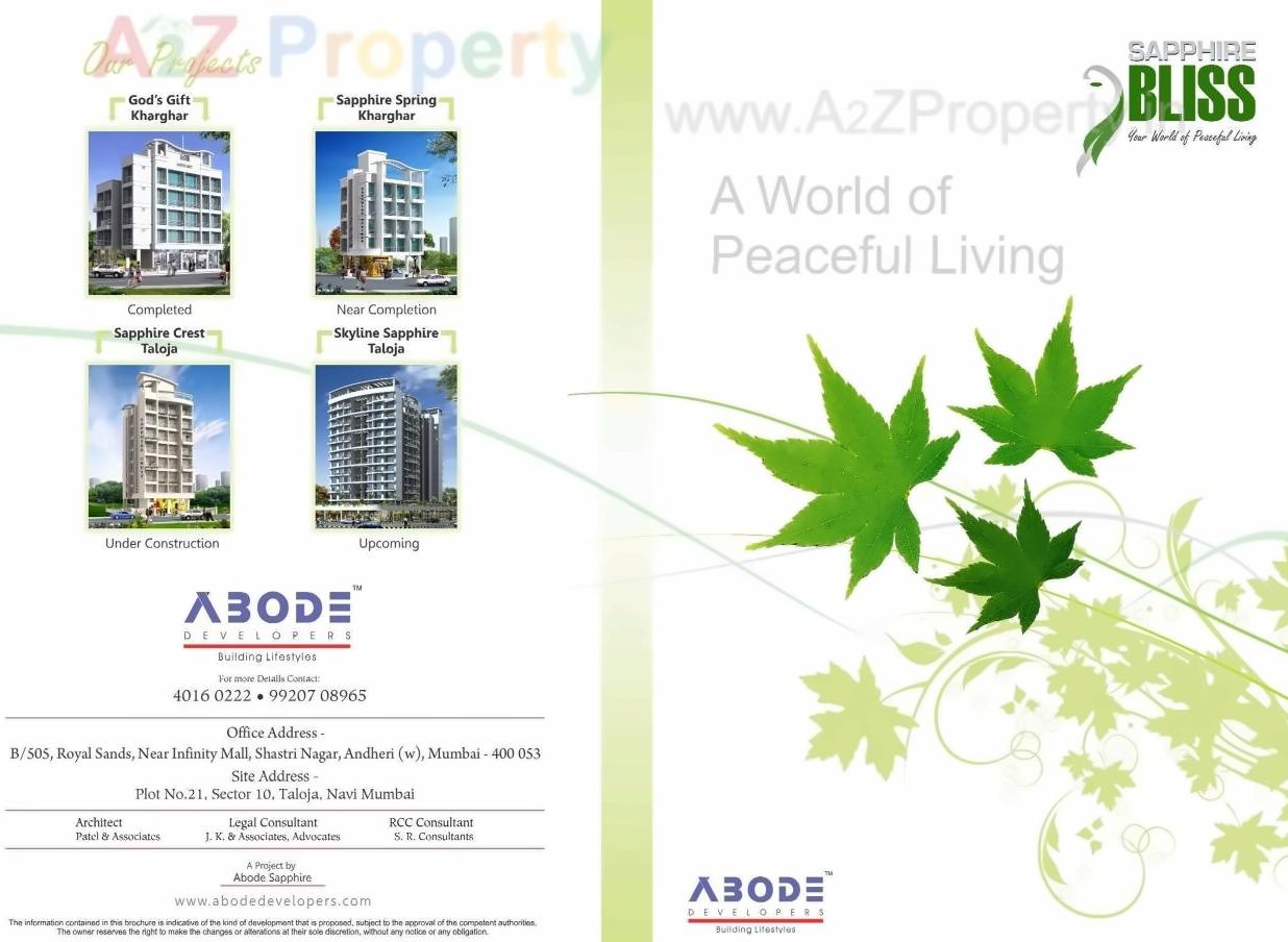  of real estate project Sapphire Bliss located at Taloje-panchnad-, Raigarh, Maharashtra
