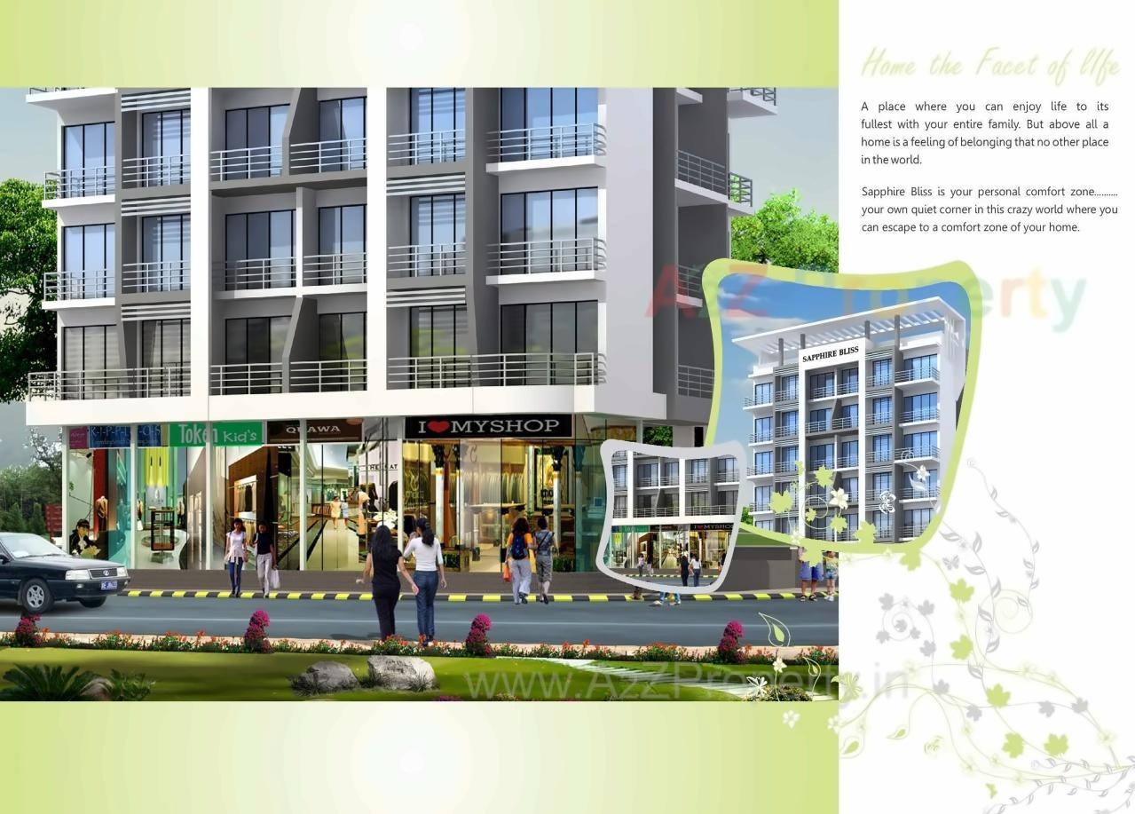 3D Elevation of real estate project Sapphire Bliss located at Taloje-panchnad-, Raigarh, Maharashtra