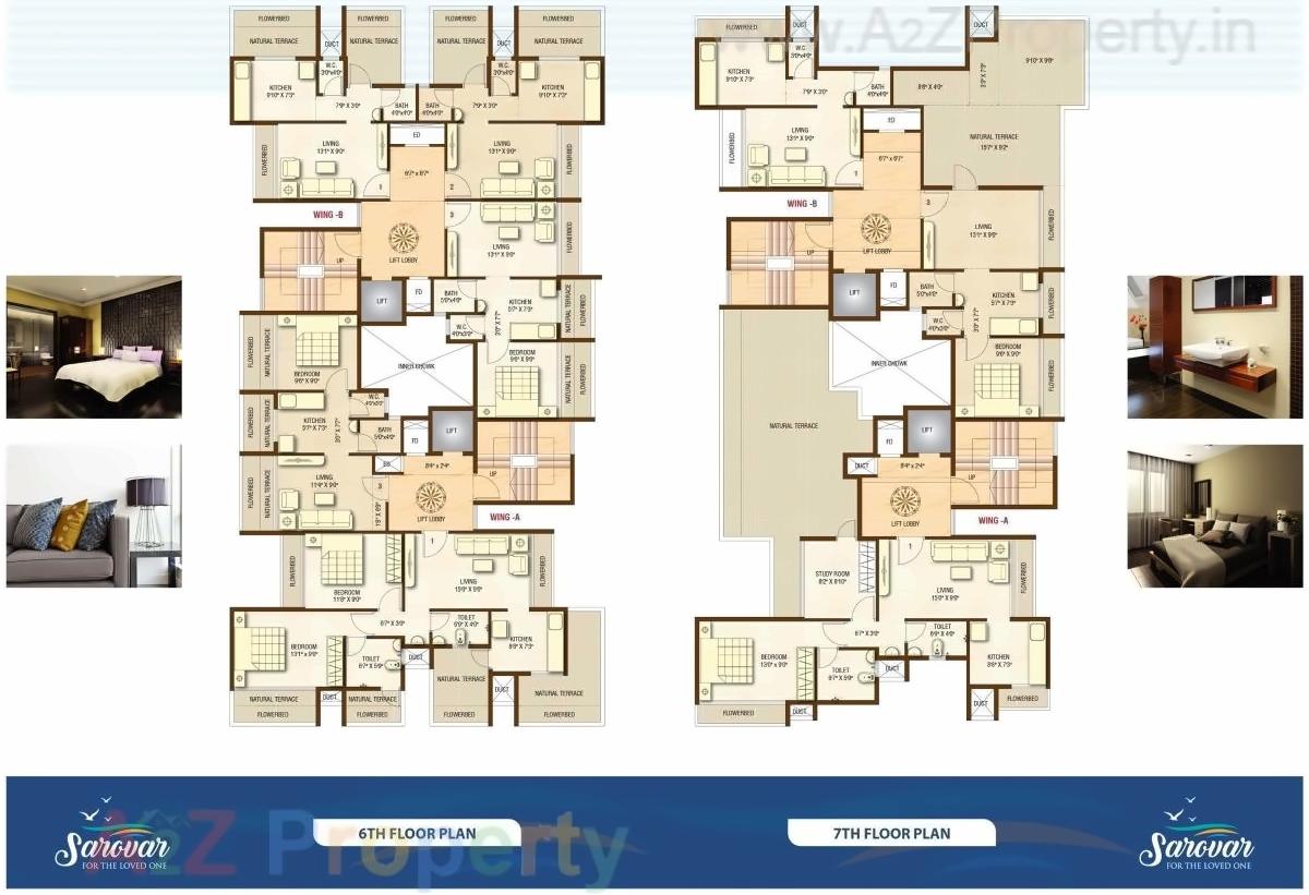 Layout of real estate project Sarovar located at Bokadvira, Raigarh, Maharashtra