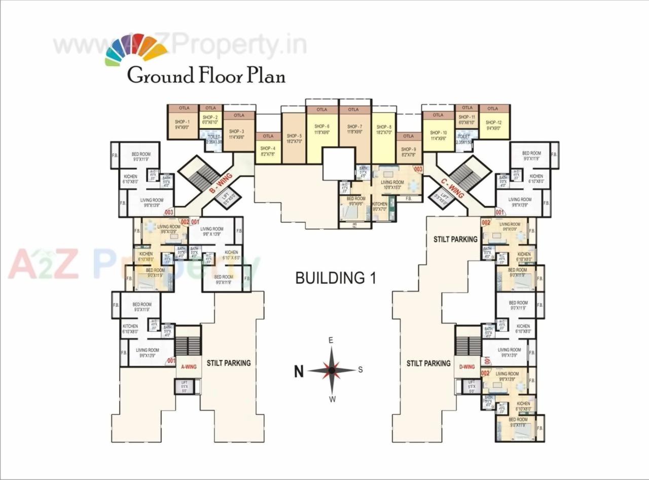 Layout of real estate project Sarth Apartment located at Dhakatevengaon, Raigarh, Maharashtra
