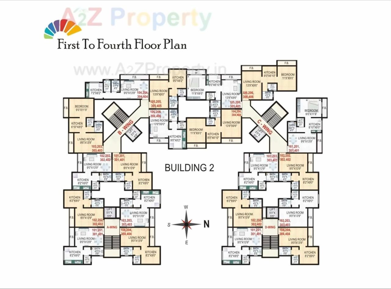 Layout of real estate project Sarth Apartment located at Dhakatevengaon, Raigarh, Maharashtra