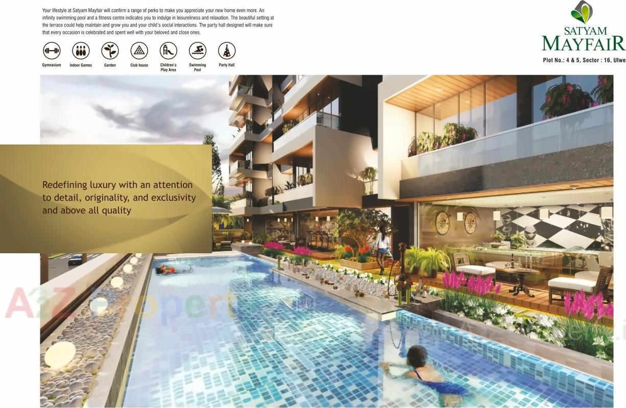 3D Elevation of real estate project Satyam Mayfair located at Ulawe, Raigarh, Maharashtra