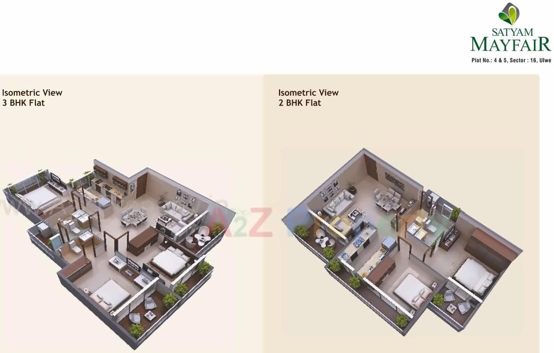 Layout of real estate project Satyam Mayfair located at Ulawe, Raigarh, Maharashtra